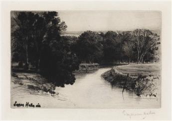FRANCIS SEYMOUR HADEN Group of 4 etchings with drypoint.